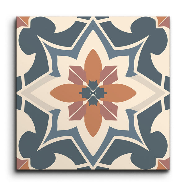 Encaustic FloraSymmetry TerraBliss Tile (Sample.250612.kzkhn)