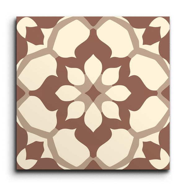 PetalSymmetry Encaustic Harmony Tile (Sample.250515.boukc)