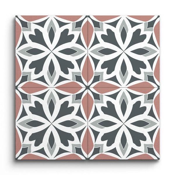 Enchanted Encaustic Blossom Tile (Sample.250522.dxmky)